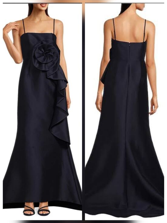 Muse by Marchesa Dresses & Skirts - Muse by Marchesa - Stretch Mikado dress with side steering wheels and 3D rosette